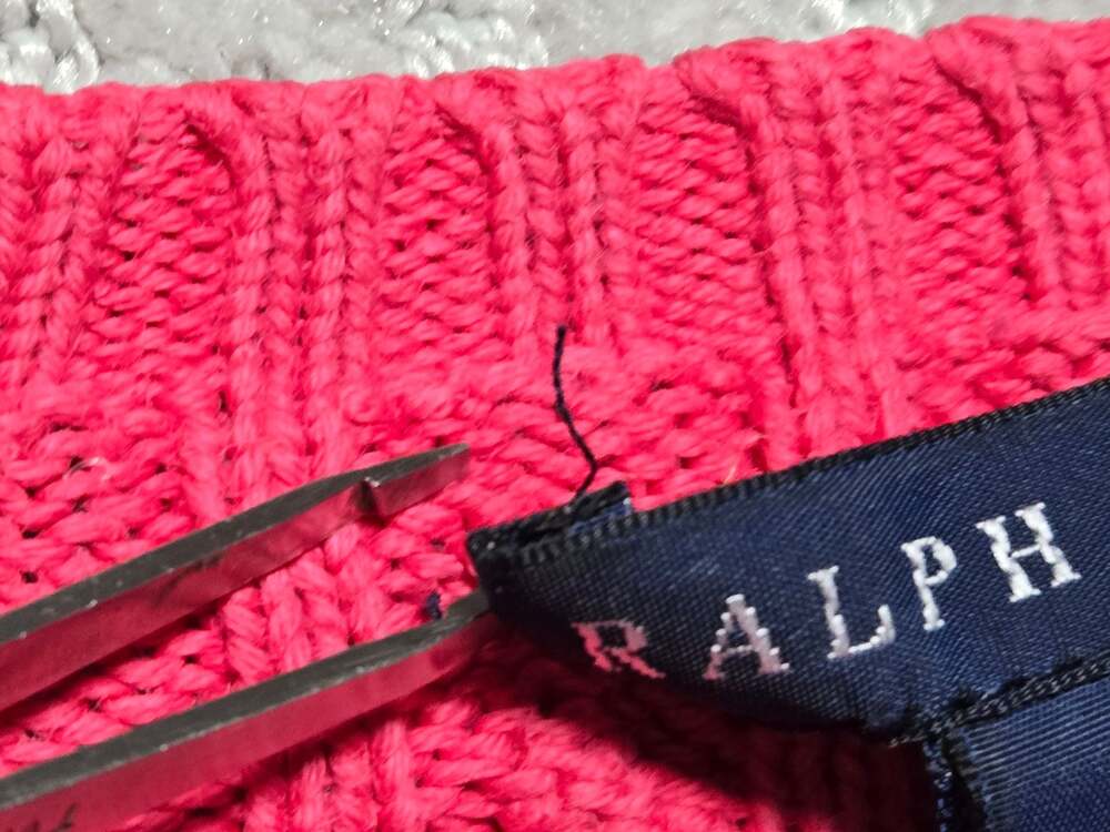 Ralph Lauren Pink Cable Knit Crew Neck Cotton Sweater XS - Picture 9 of 11
